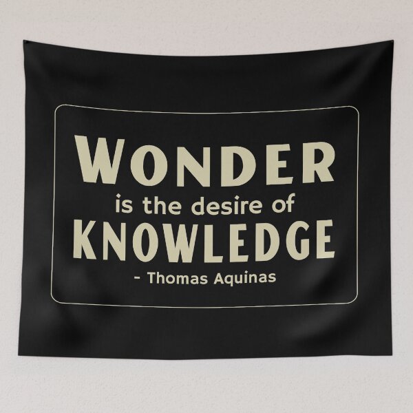 Item preview, Wonder Is The Desire Of Knowledge - Saint Thomas Aquinas Quote designed and sold by molamode.