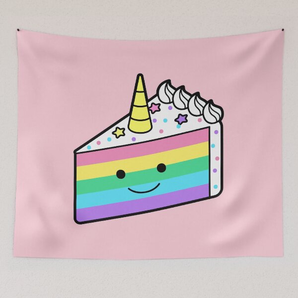 Item preview, Cute Rainbow Unicorn Cake Doodle designed and sold by SLAG-Creative.