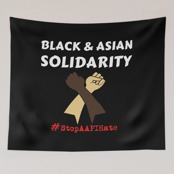 Item preview, Black and asian solidarity #stopaapihate  designed and sold by oucherWolf7.