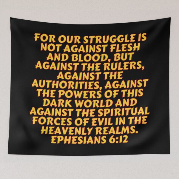Item preview, Bible Verse Ephesians 6:12 designed and sold by Prayingwarrior.