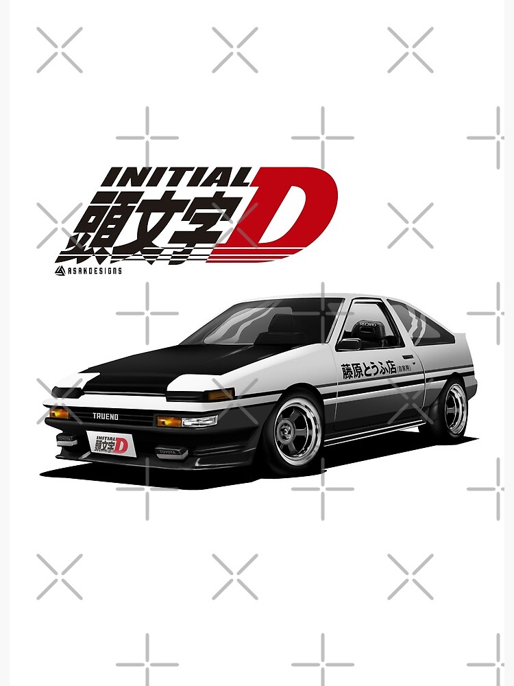 Initial D Anime Custom Classic AE 86 Trueno Car Laser Engraved 