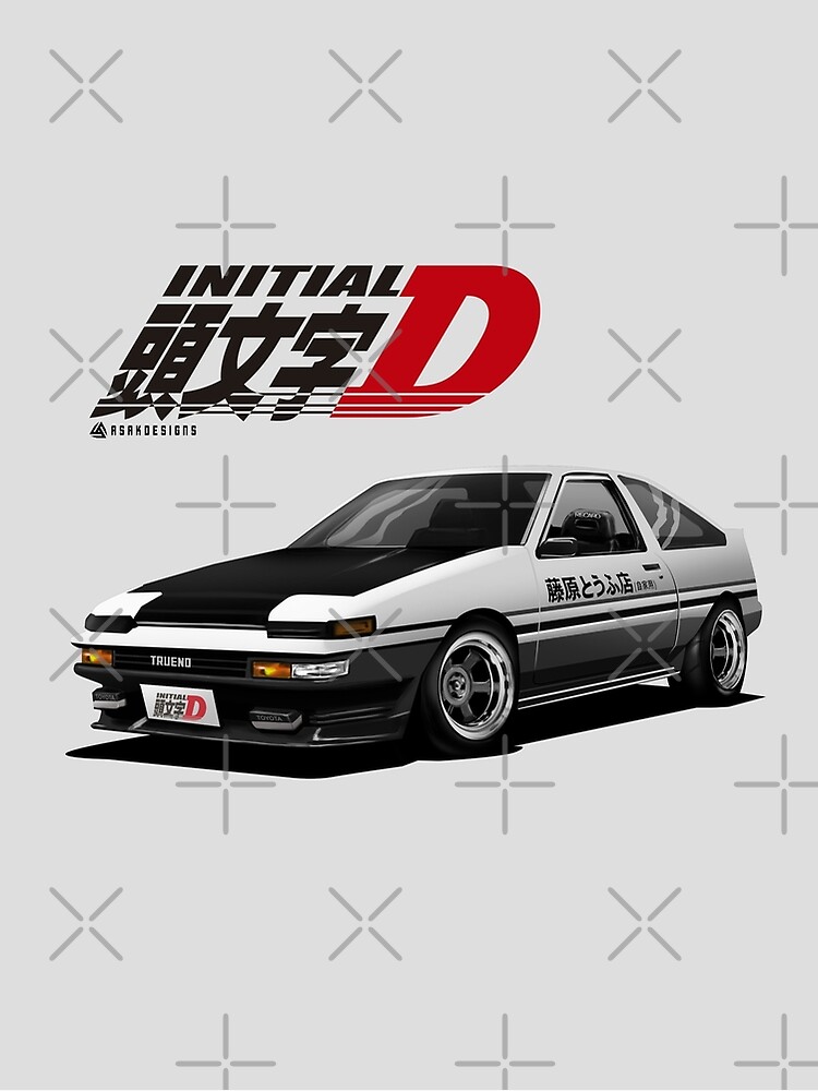 Carte de vœux for Sale avec l'œuvre « Initial d tofu toyota AE86 trueno  takumi » de l'artiste Rocket Shock