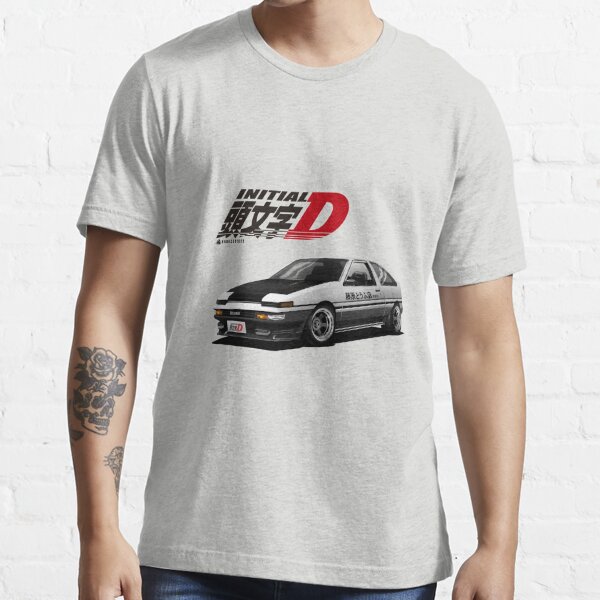 Initial D AE86 Toyota Trueno Blueprint - White Essential T-Shirt