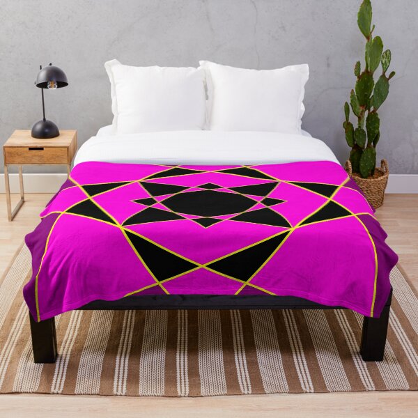 Item preview, Pink and Black Flower Star Pattern Design designed and sold by Carbonbubble.