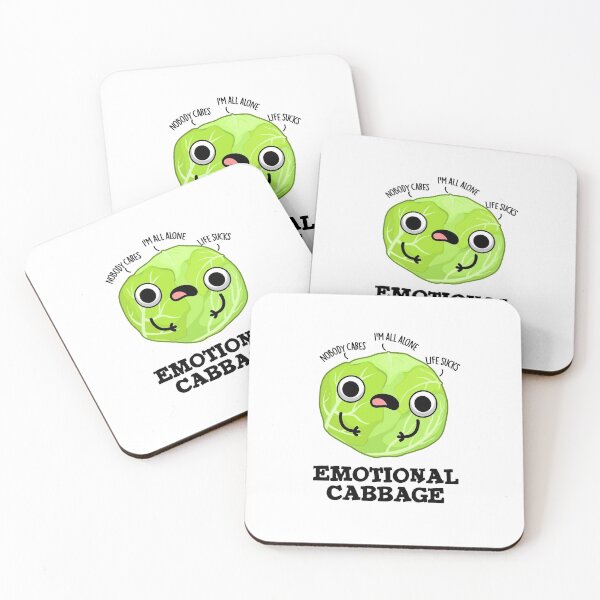 Item preview, Emotional Cabbage Funny Veggie Puns  designed and sold by punnybone.