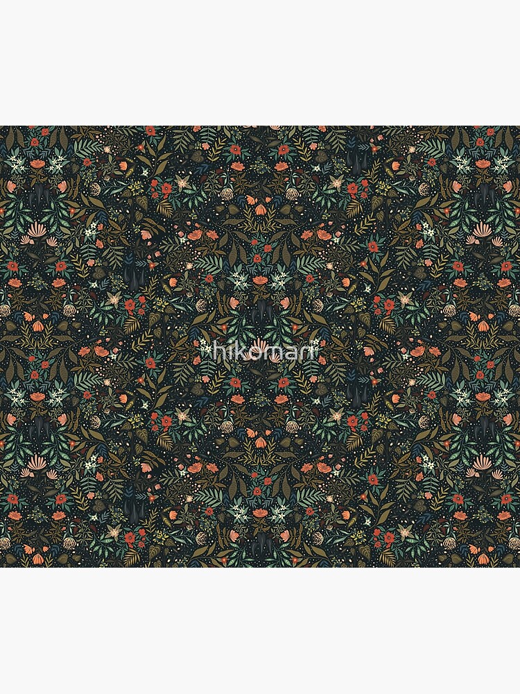 Thumbnail 6 of 6, Comforter, Dark Botanical designed and sold by hikomari.