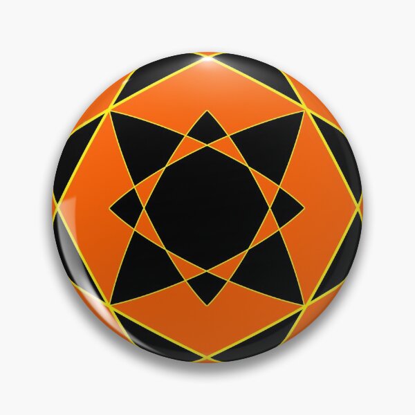 Artikelvorschau, Orange und schwarzer Blumensternmusterentwurf entworfen und verkauft von Carbonbubble.