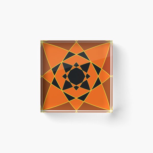 Item preview, Orange and Black Flower Star Pattern Design designed and sold by Carbonbubble.