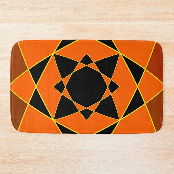 Item preview, Orange and Black Flower Star Pattern Design designed and sold by Carbonbubble.