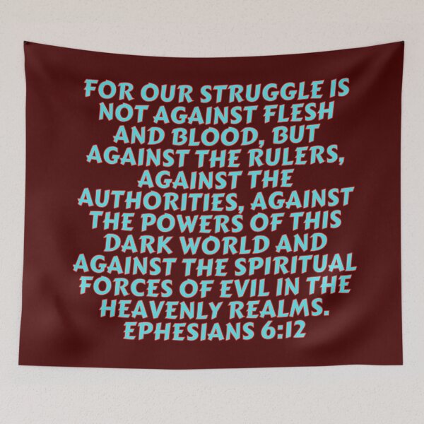 Item preview, Bible Verse Ephesians 6:12 designed and sold by Prayingwarrior.