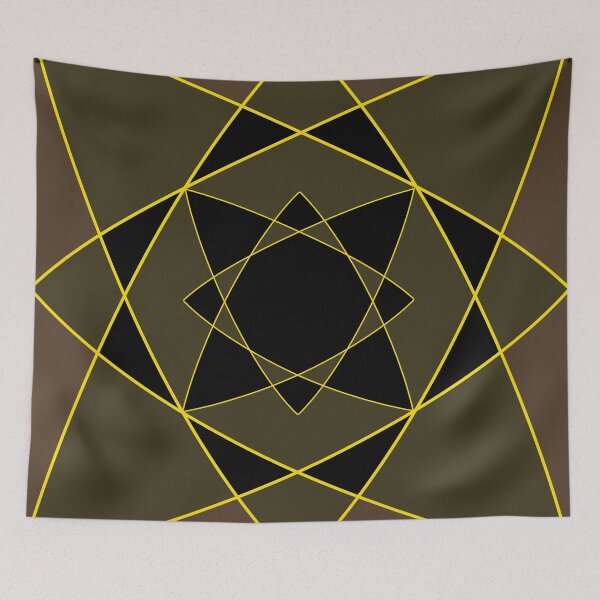 Artikelvorschau, Mud Green und Black Flower Star Pattern Design entworfen und verkauft von Carbonbubble.