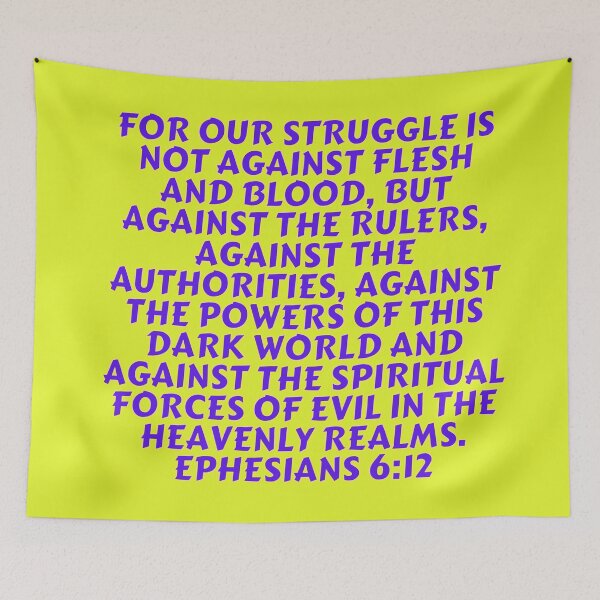 Item preview, Bible Verse Ephesians 6:12 designed and sold by Prayingwarrior.