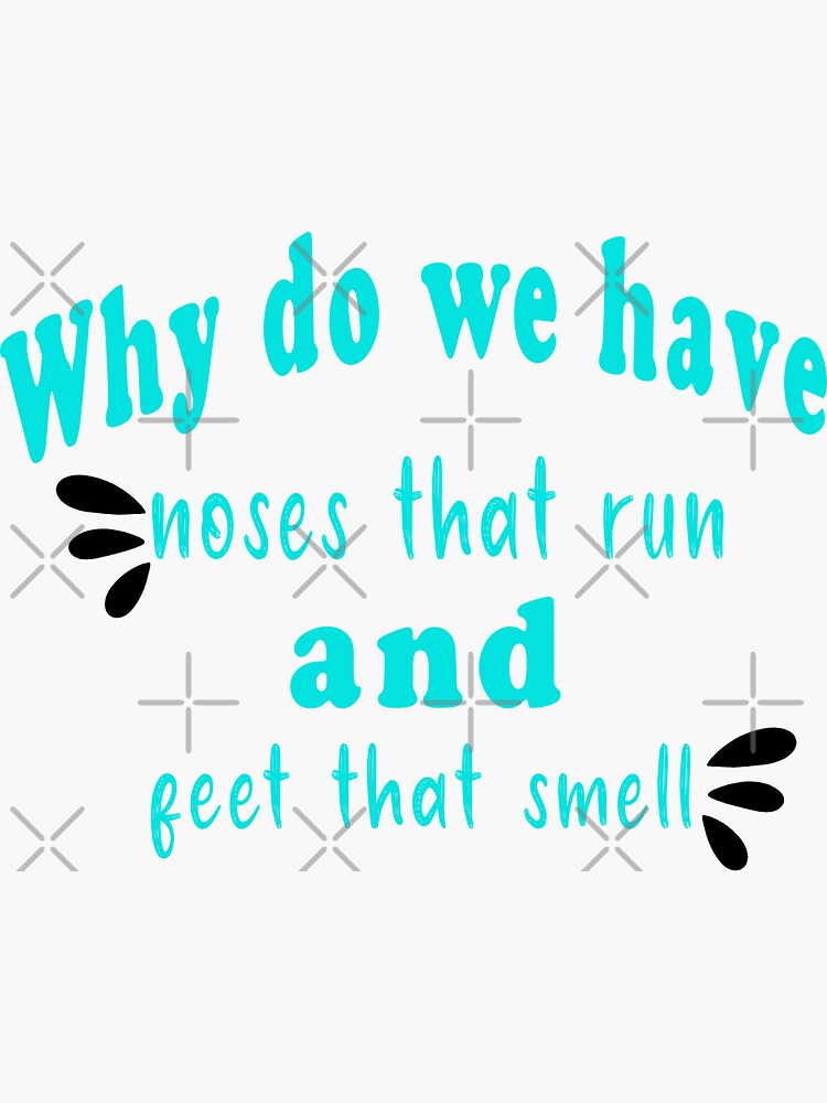 " Fuuny English Why do we have noses that run and feet that smell ,gift