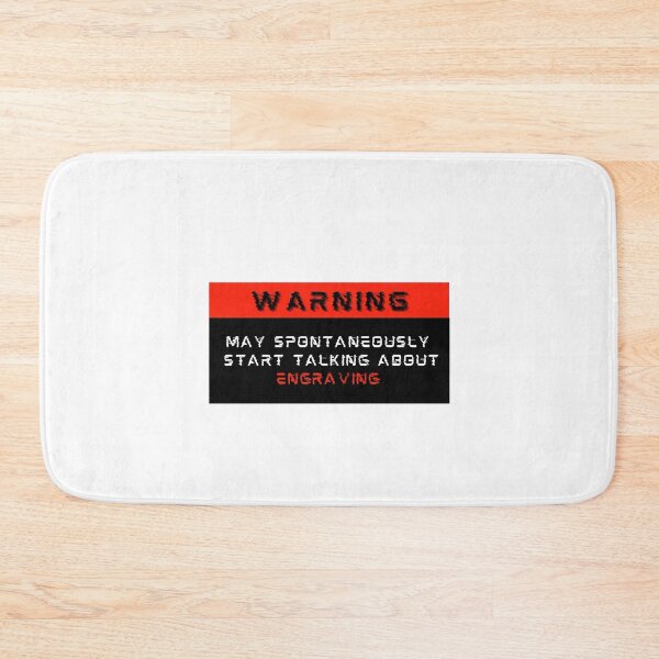 Item preview, Warning: May spontaneously start talking about Engraving designed and sold by Mucchhad.