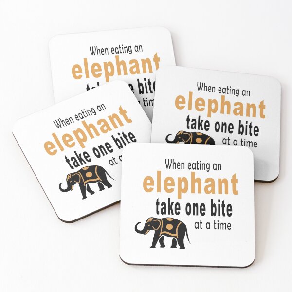 Item preview, Fuuny elephant When eating an elephant take one bite at a time ,gift idea for lovers elephant animal designed and sold by Mac Store.
