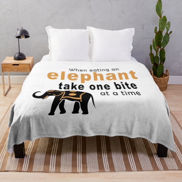 Item preview, Fuuny elephant When eating an elephant take one bite at a time ,gift idea for lovers elephant animal designed and sold by Mac Store.