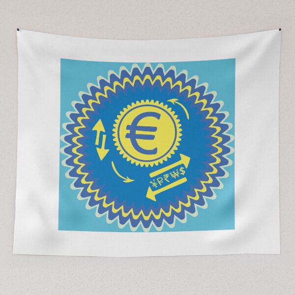 Item preview, Euro Money Crypto Finance Stock Market Icon Sign Foreign Exchange designed and sold by WizardsWorld.