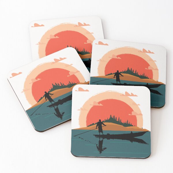 Item preview, Boating In Sunset Landscape designed and sold by Naeshastore.