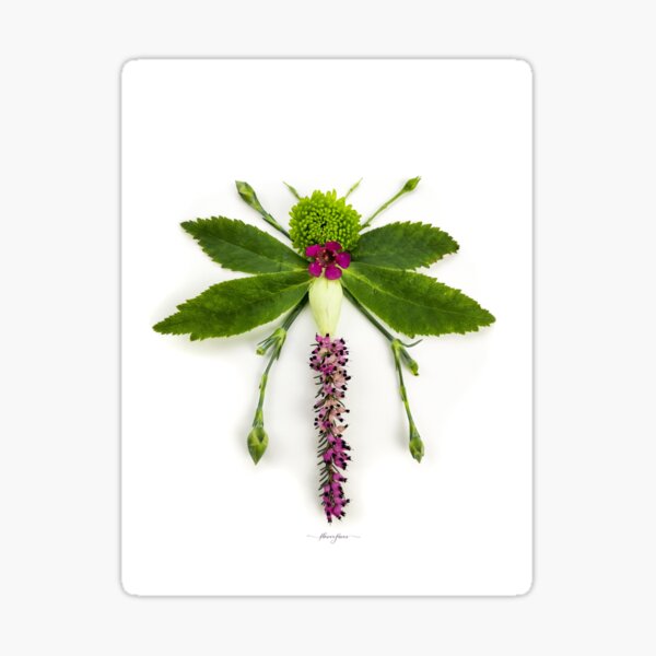 Item preview, caterpillar, insect, flower, flowerart designed and sold by flowerfaces.