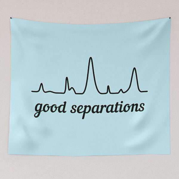 Item preview, Good Separations - Black and Teal, Light Background designed and sold by Artsy-Chemist.