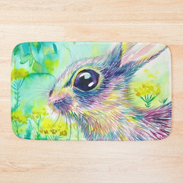 Item preview, Rainbow hare watercolor designed and sold by orangerinka.