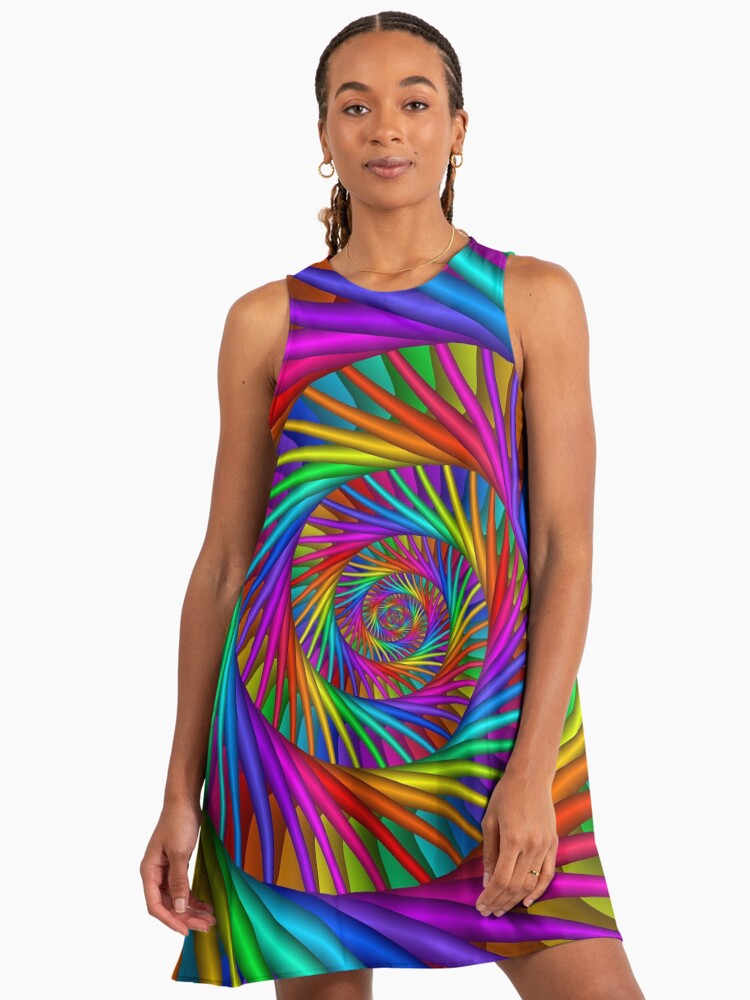 flowy rainbow dress Lola + The Boys Jeweled Rainbow Dress – Teen/Women, M