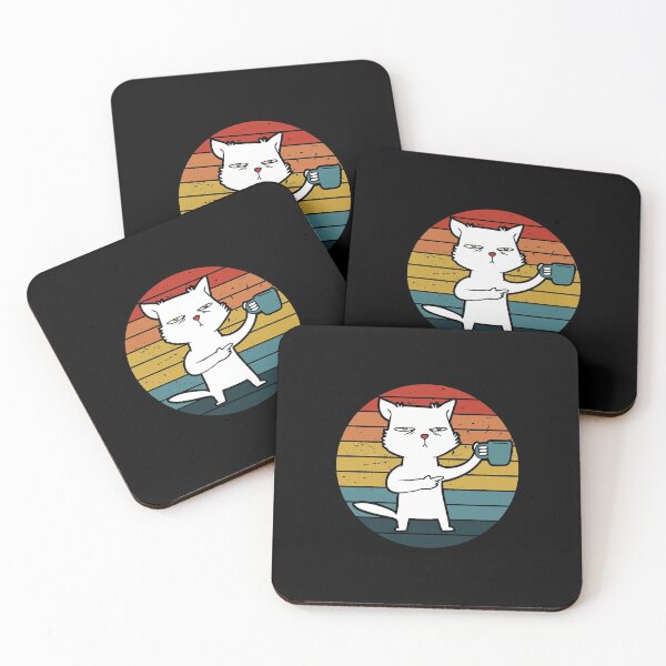 Item preview, Cat Coffee Retro Vintage Cats Lovers  designed and sold by oucherWolf7.