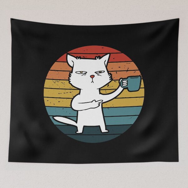 Item preview, Cat Coffee Retro Vintage Cats Lovers  designed and sold by oucherWolf7.