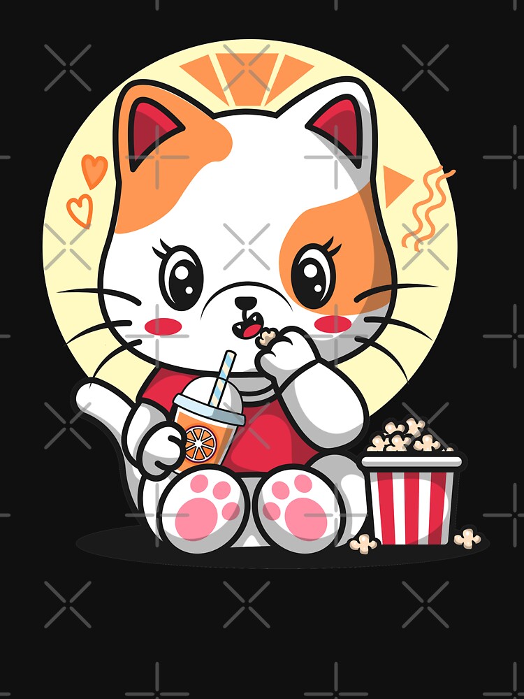 "orange juice box, cat drinking orange juice" Tshirt by Toxicvibes