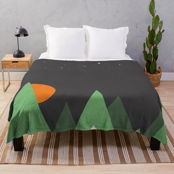 Item preview, Abstract Night in the woods, Geometric Mountains Night Sky designed and sold by Gift-give-value.