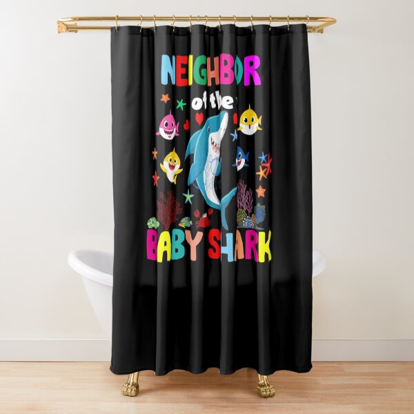 Neighbor of the baby shark Shower Curtain