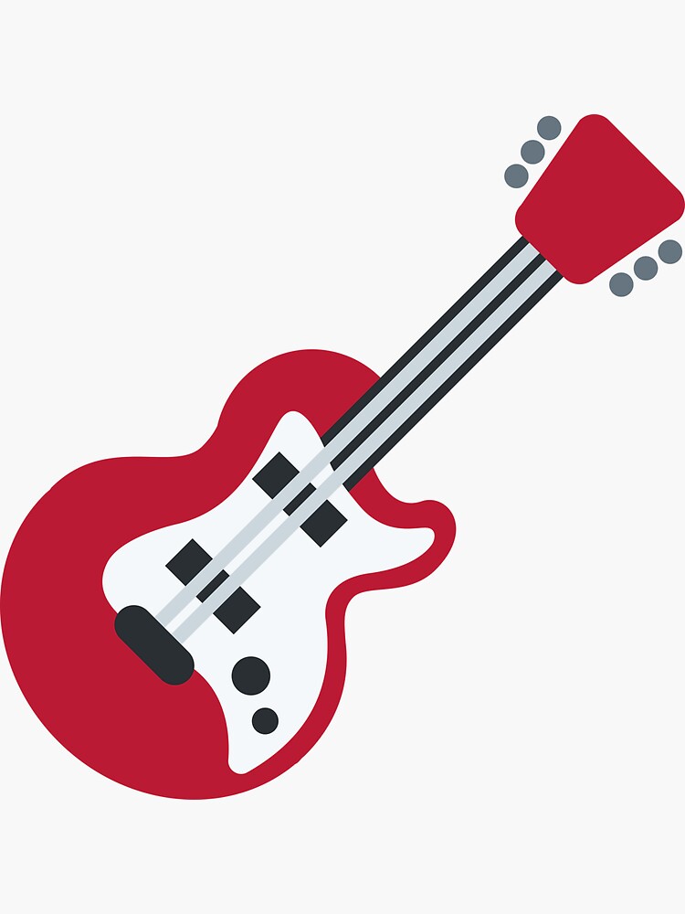 "Emoji Guitar" Sticker for Sale by madnessxd Redbubble