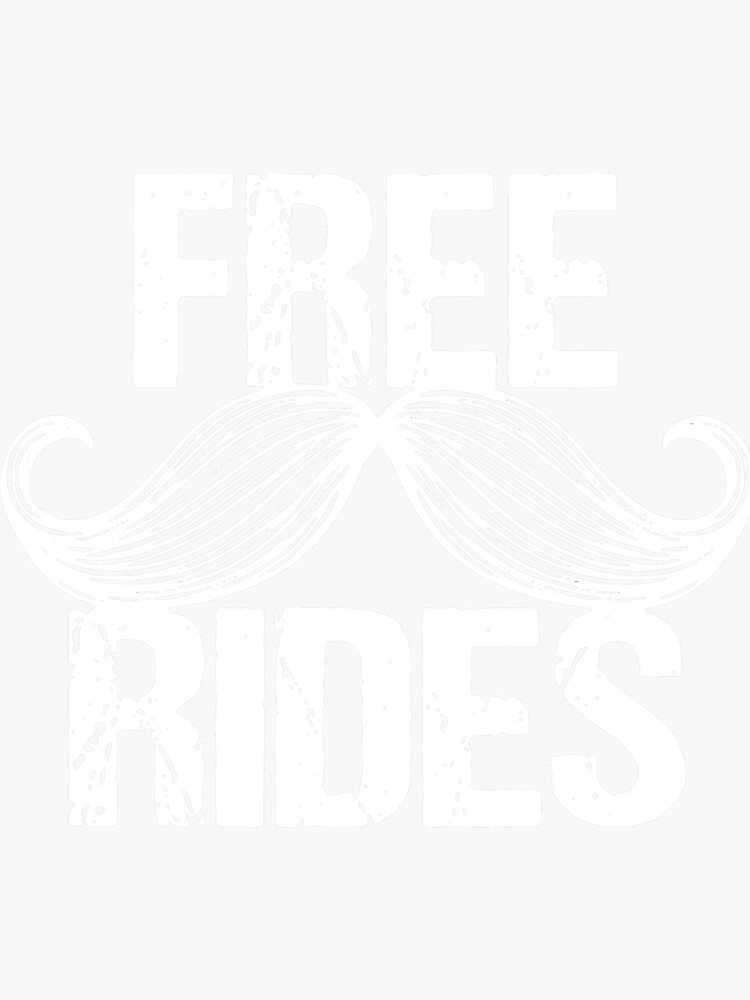 “Free Beard Rides” Sticker for Sale by Basia-1 | Redbubble
