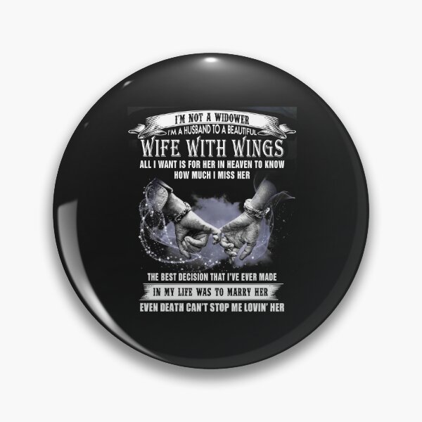Item preview, I'm Not Widower I'm A Husband To A Wife With Wings Gift Men Back T-shirt designed and sold by Lukifo-Epic.