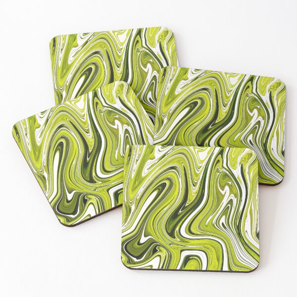 Item preview, Lime Green & White Marble designed and sold by Flydea.