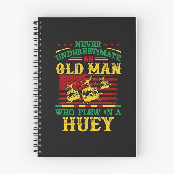 Item preview, Never Underestimate An Old Man Who Flew In A Huey backprinted unisex shirt designed and sold by Lukifo-Epic.