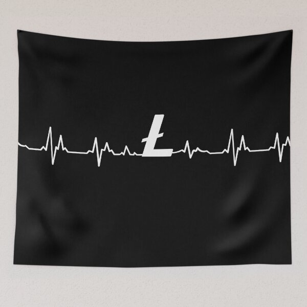 Item preview, Litecoin to the Moon - the heartbeat of every cryptocurrency lover designed and sold by hyggekrog.