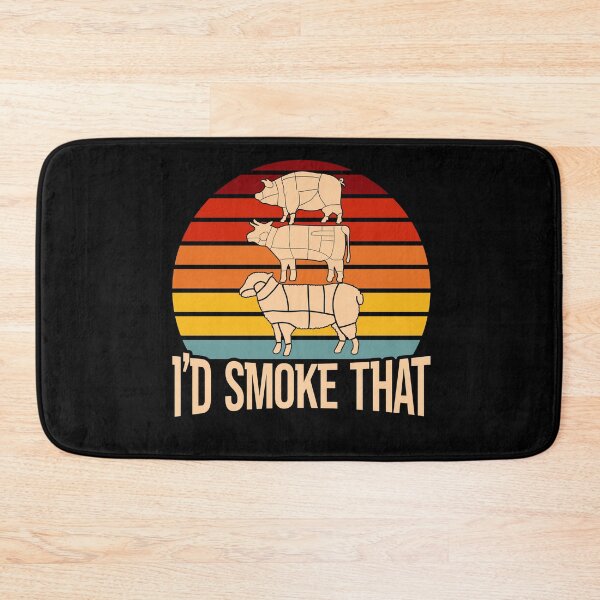 Item preview, Vintage Funny Quote I’d Smoke That Cow Barbecue BBQ  designed and sold by bestshirtdesign.
