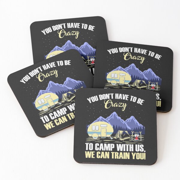 Item preview, RV Camper You Don't Have To Be Crazy To Camp With Us Camping Pullover Hoodie designed and sold by Lukifo-Epic.