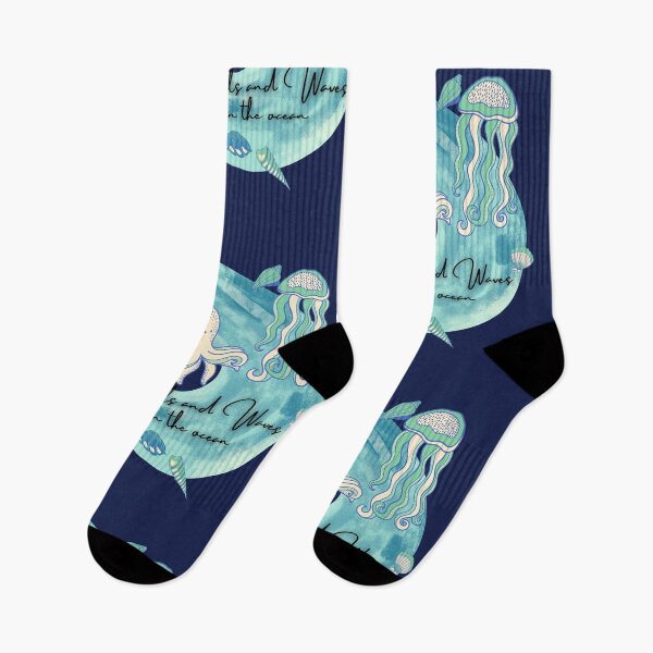 Item preview, Waves and Sea Animals ! Curly Ocean Life designed and sold by Eli5Ol.