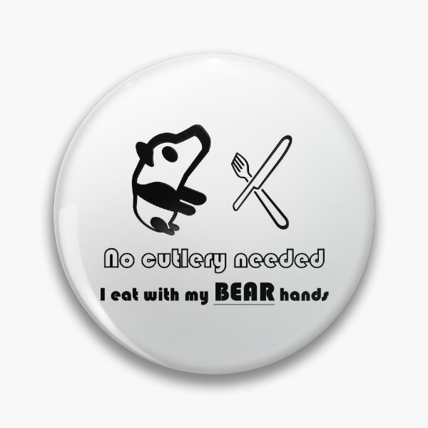 Artikelvorschau, Panda ~ Ich esse mit meinen Bärenhänden (schwarz) entworfen und verkauft von Boakes-Digital.