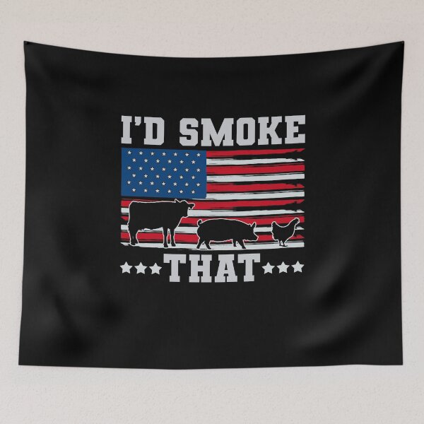 Item preview, American Flag I’d Smoke That Barbecue BBQ  designed and sold by bestshirtdesign.