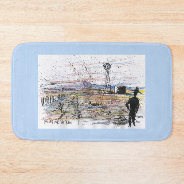 Item preview, Lonely windmill in Aussie outback painting showing drought conditions designed and sold by Al Benge.