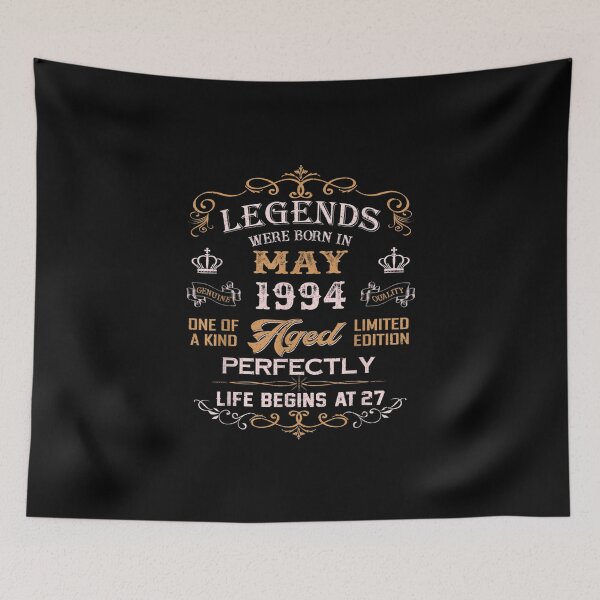 Item preview, Vintage Legends Were Born In May 1994 Life Begins At 27 designed and sold by Joey Larkin.