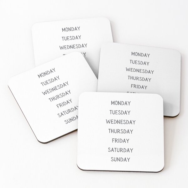 Item preview, Days of the week - monday tuesday wednesday thursday friday saturday sunday designed and sold by Black British  Designer - Photographer.
