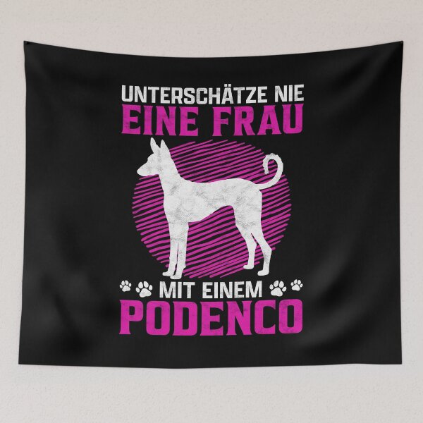 Item preview, Woman with Podenco spanish hunting dog gift designed and sold by madgrfx.
