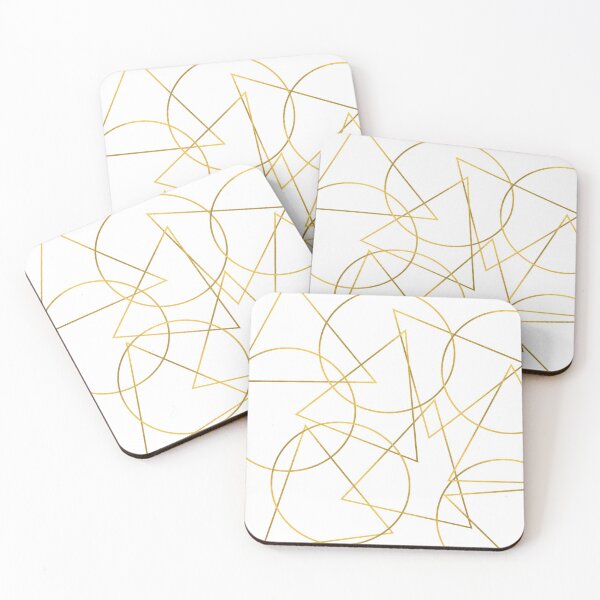 Item preview, Gold Circles And Triangles Pattern designed and sold by EvelinePatterns.