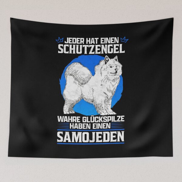Item preview, Samoyed my guardian angel sled dog owner saying designed and sold by madgrfx.