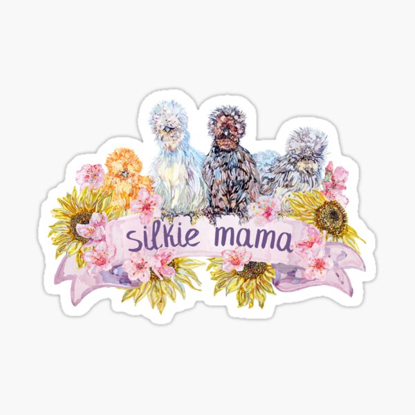 Item preview, Silkie Chicken Mama - Sunflowers and Spring Blossoms designed and sold by becca-boyce.