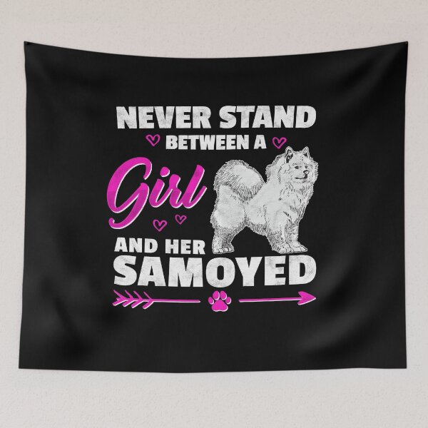 Item preview, Girl with Samoyed sled dog saying designed and sold by madgrfx.